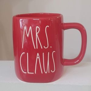 Rae Dunn Large Letter Red Mrs. Claus Mug